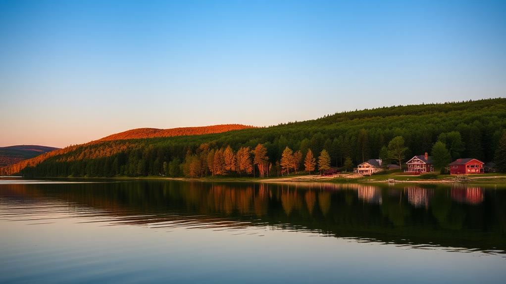 scenic lake community surrounding cedar lake